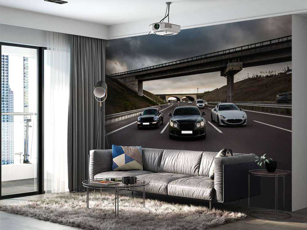 Sportwagens op de snelweg