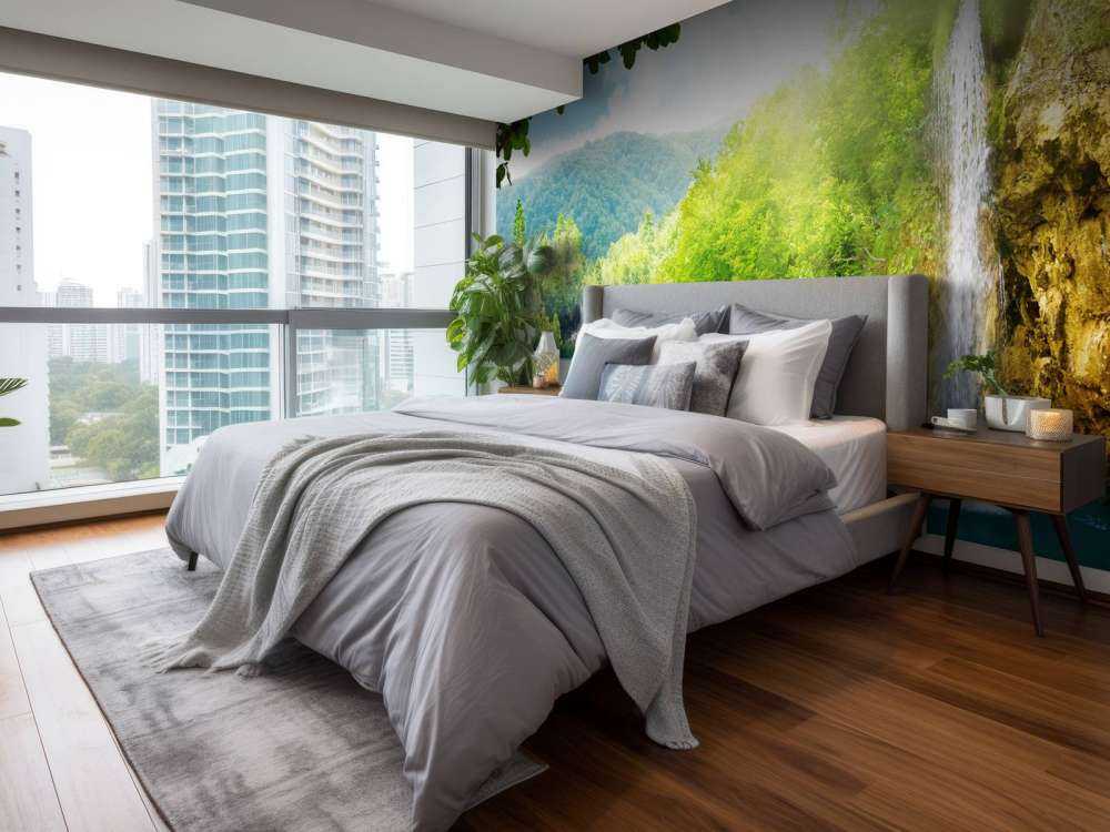 Waterval tussen de bergen