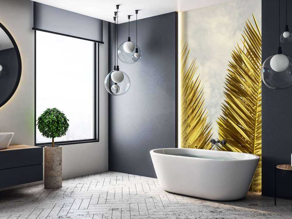 Gele palmboom bladeren