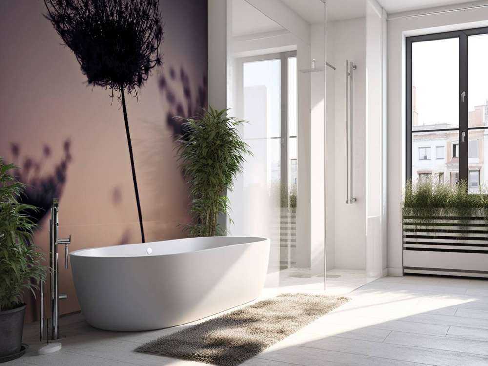 Silhouette van bloemen