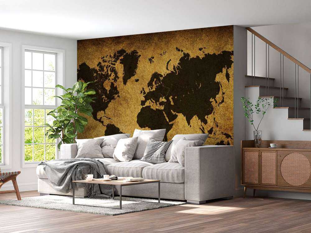 Wereldkaart in oude stijl