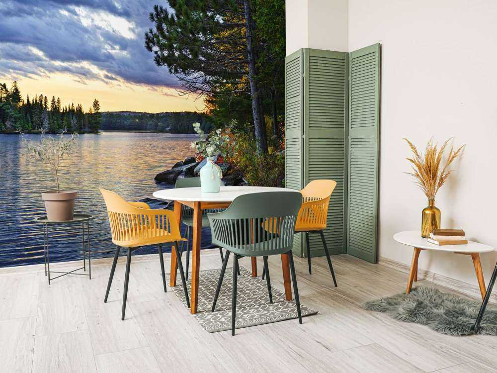 Zonsondergang aan het meer