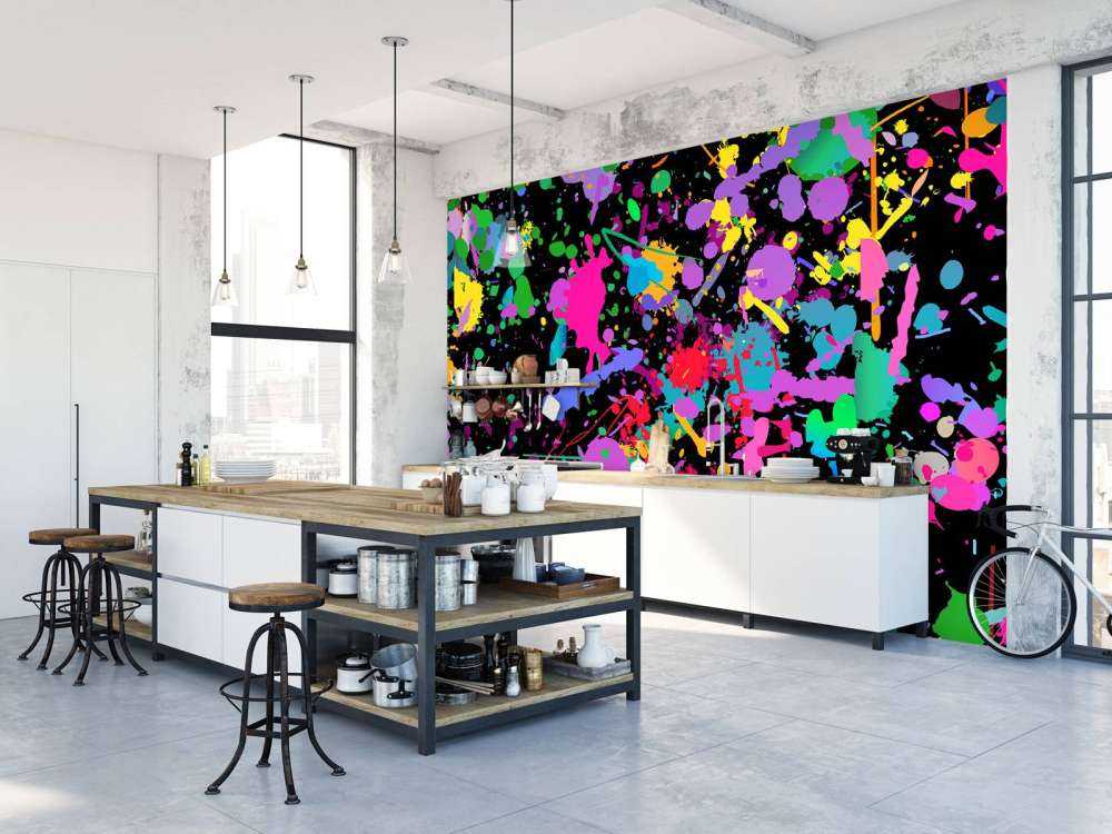 Gekleurde splash graffiti