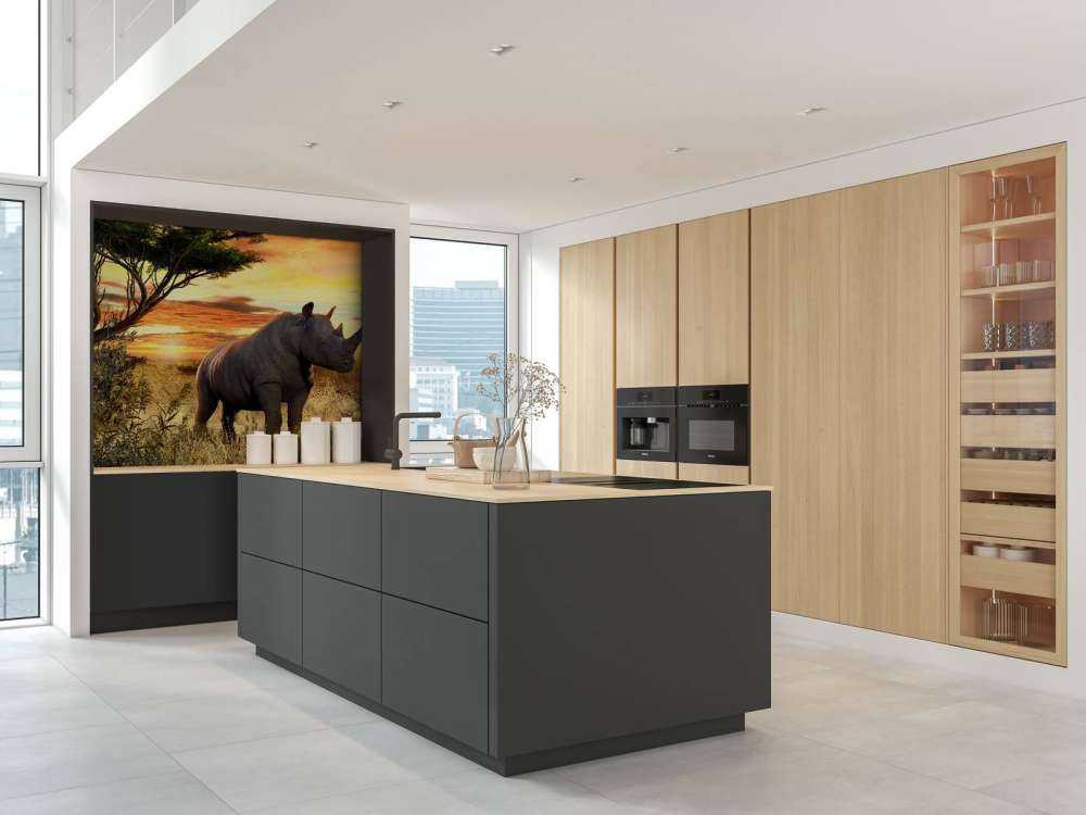 Neushoorn bij zonsondergang