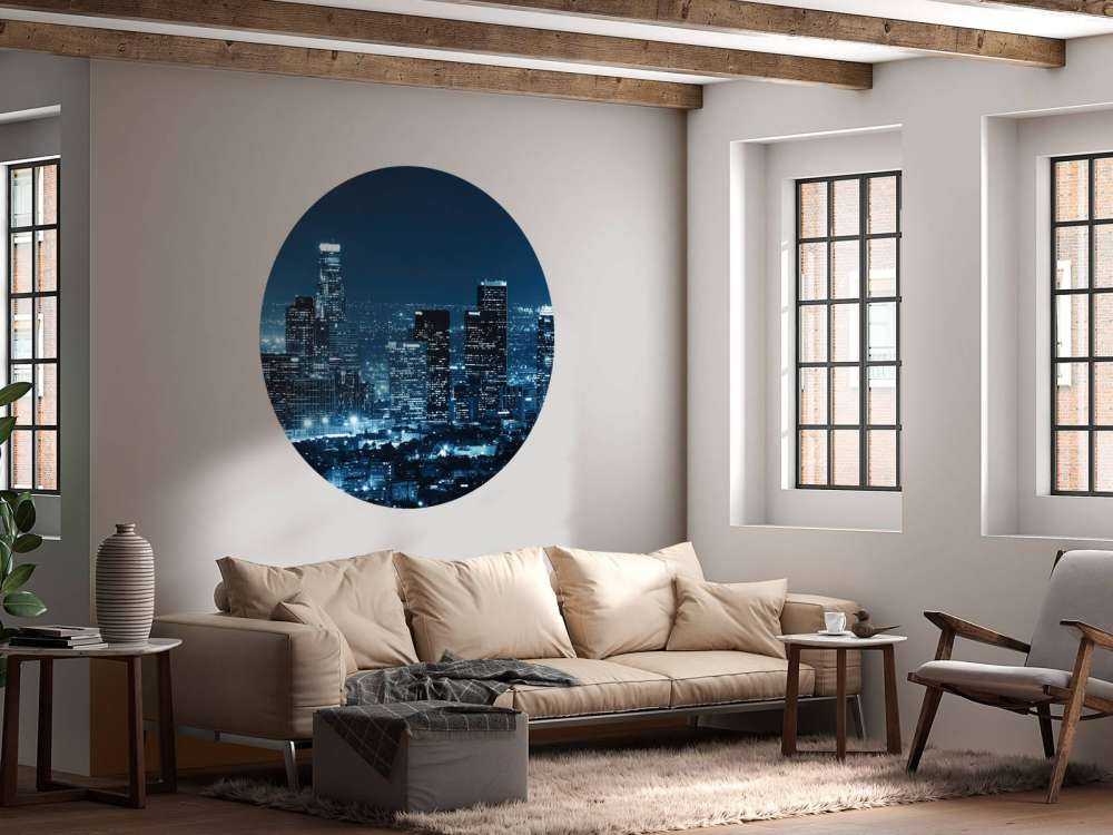 Blauwe skyline