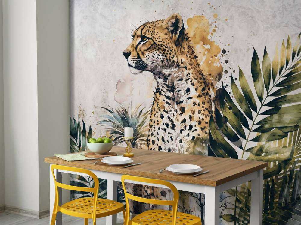 Cheetah jungle wildlife painting