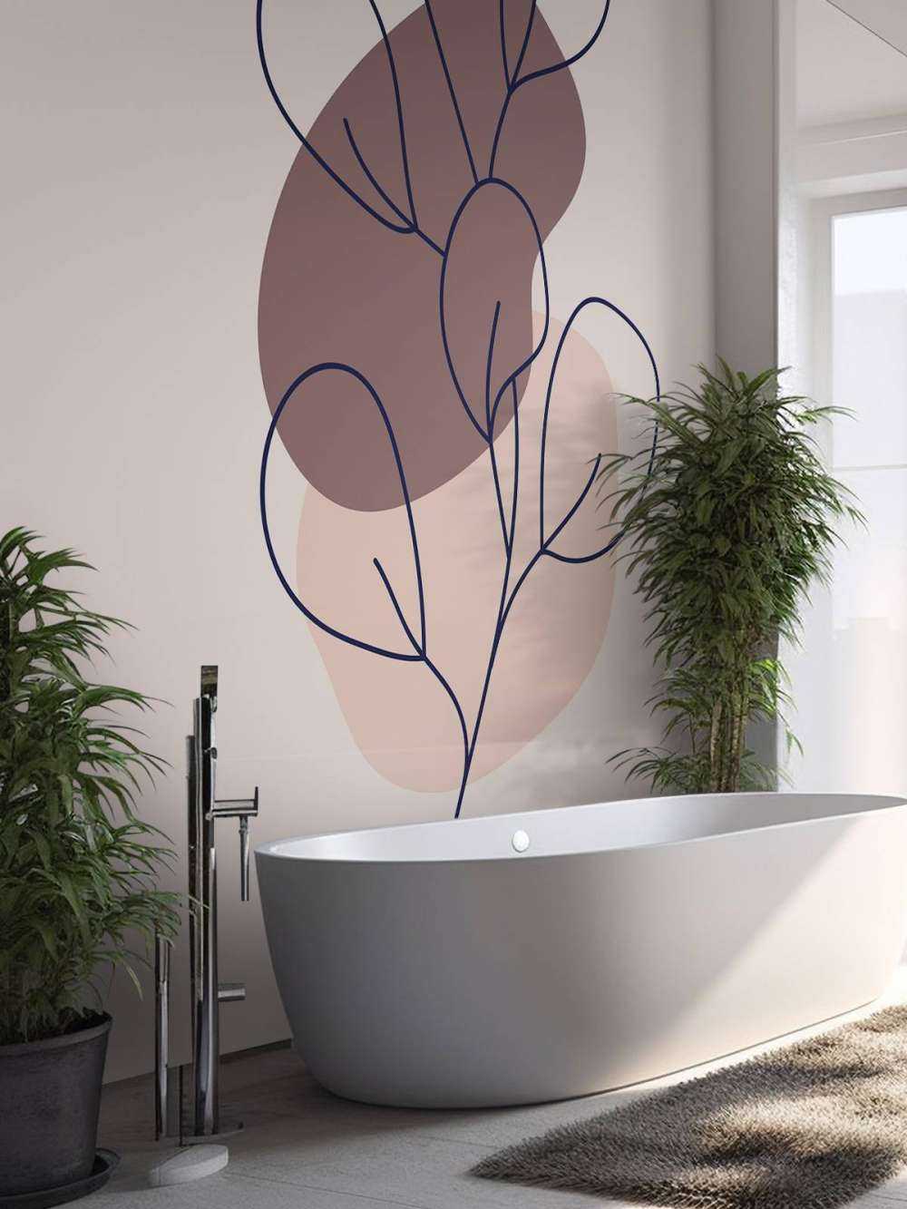 Plant met blaadjes en vormen