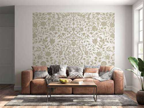 Beige bloemen illustratie