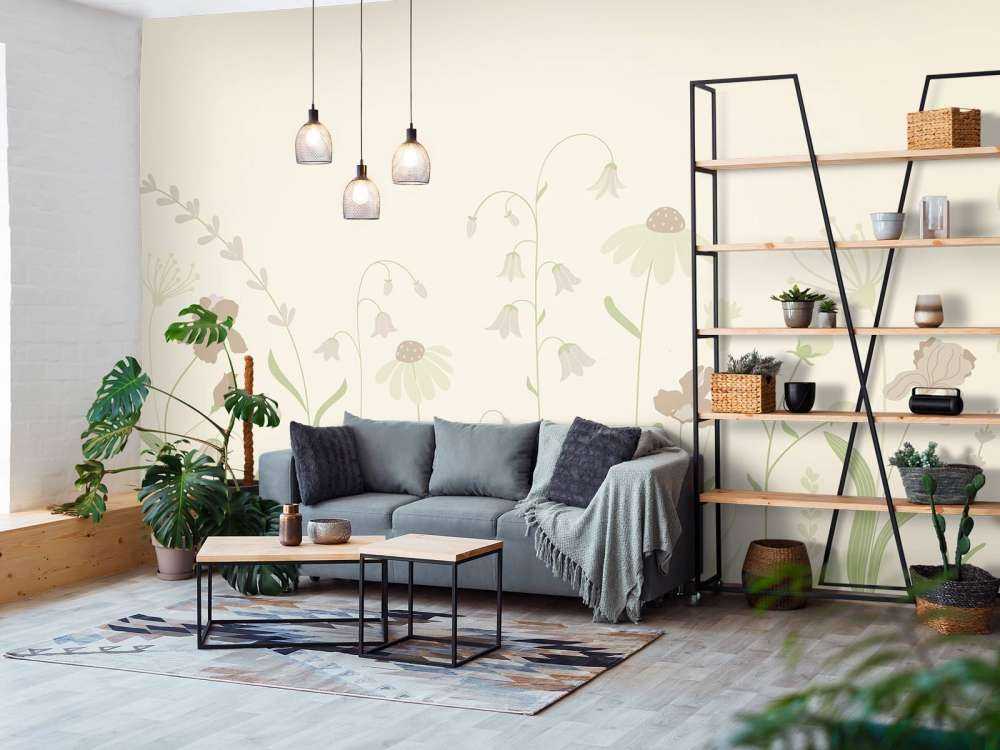 Bloemenveld hoog zand met oud roze