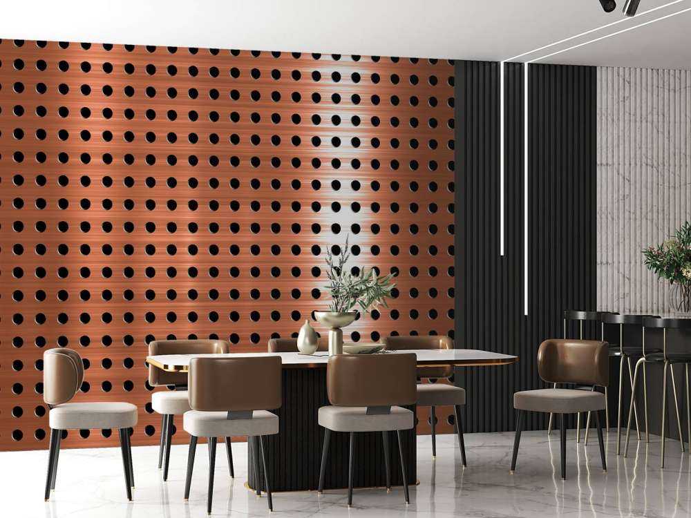 Koperen metalen plaat