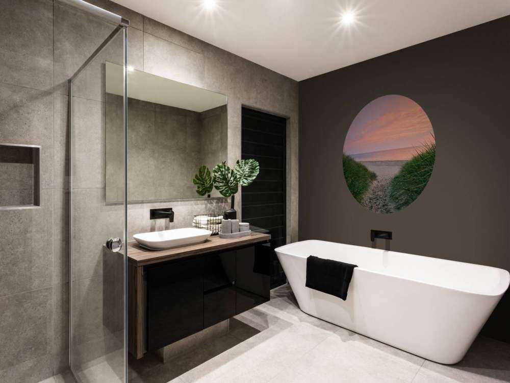 Duin doorgang met zonsopkomst