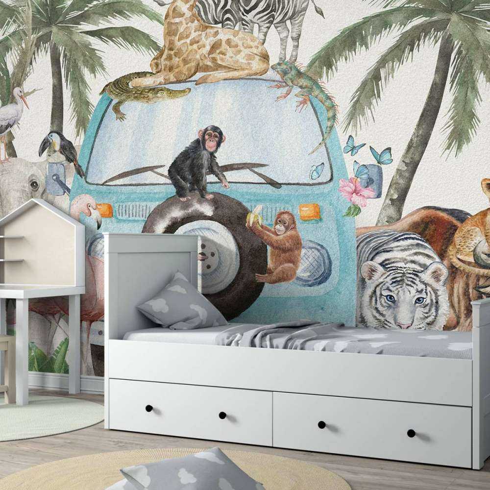 Vrolijke tropische dieren