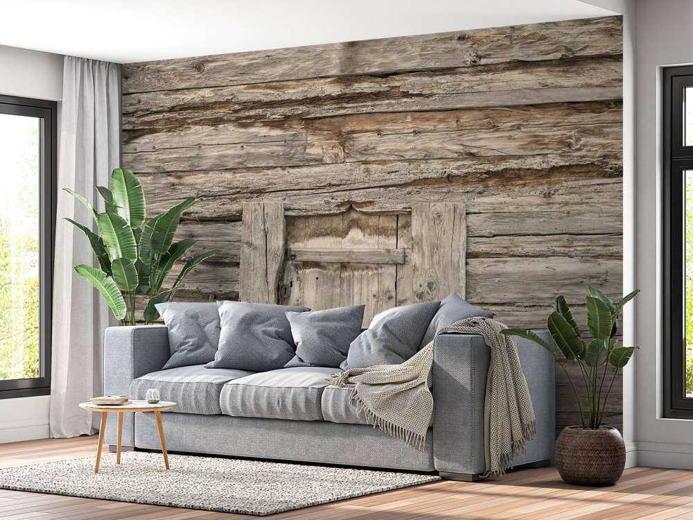 Beige planken met deurtje