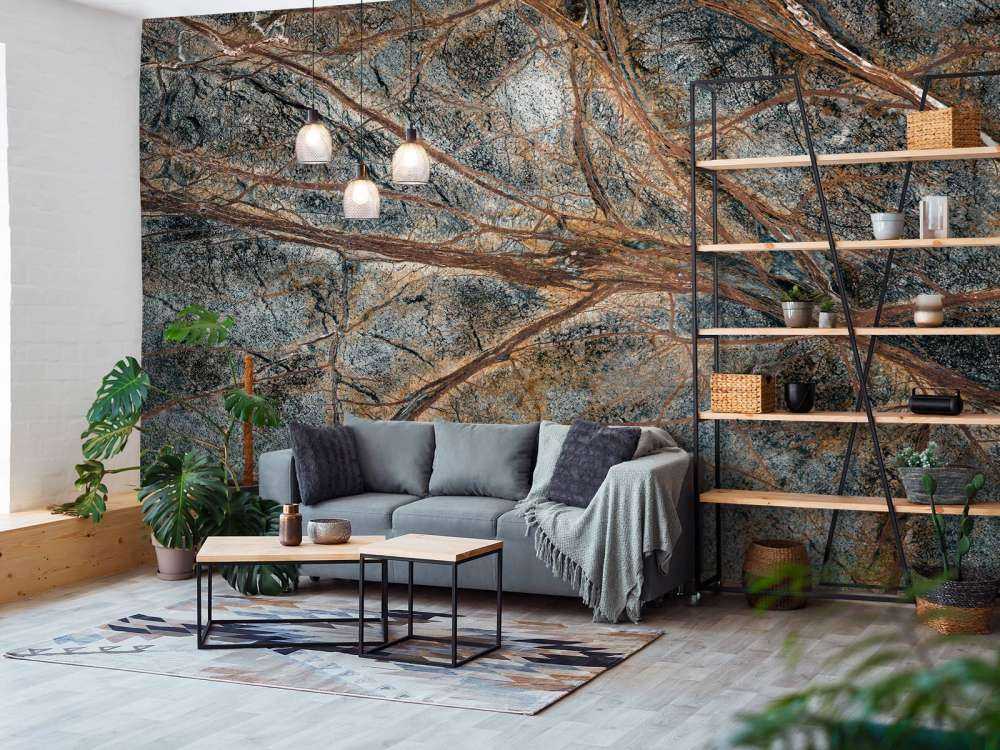 Grijs marmer met gedetailleerde ader structuur