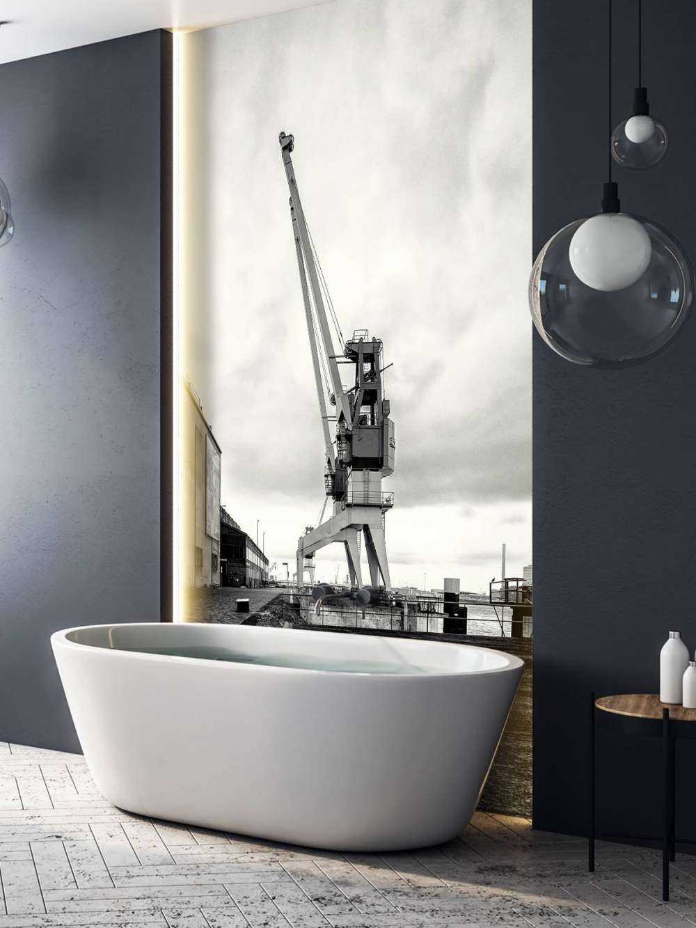 Havenkraan op het voormalige RDM terrein Heijplaat Rotterdam 