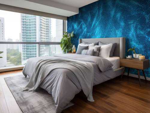Blauwe glitter stroom