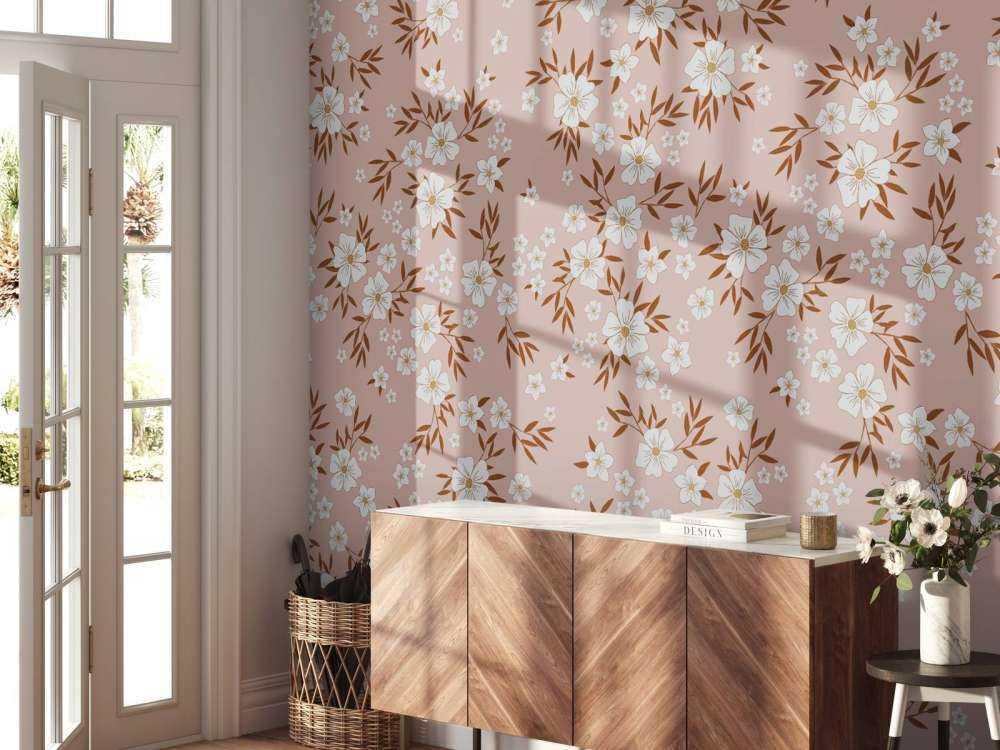 Bloemen met bladeren