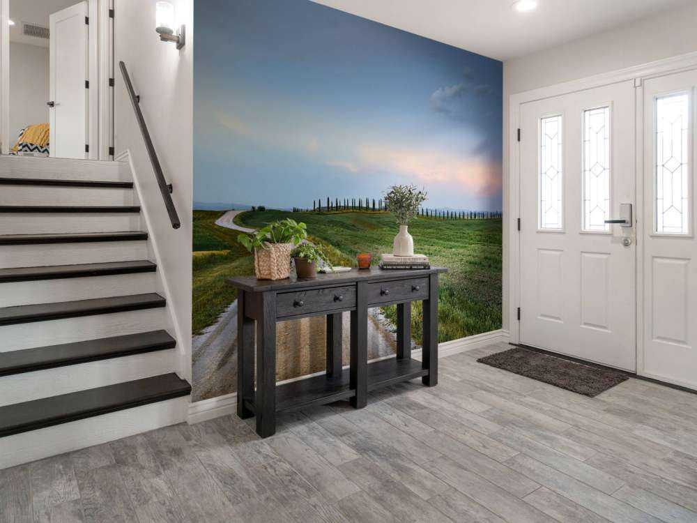 Weggetje door Italiaans landschap