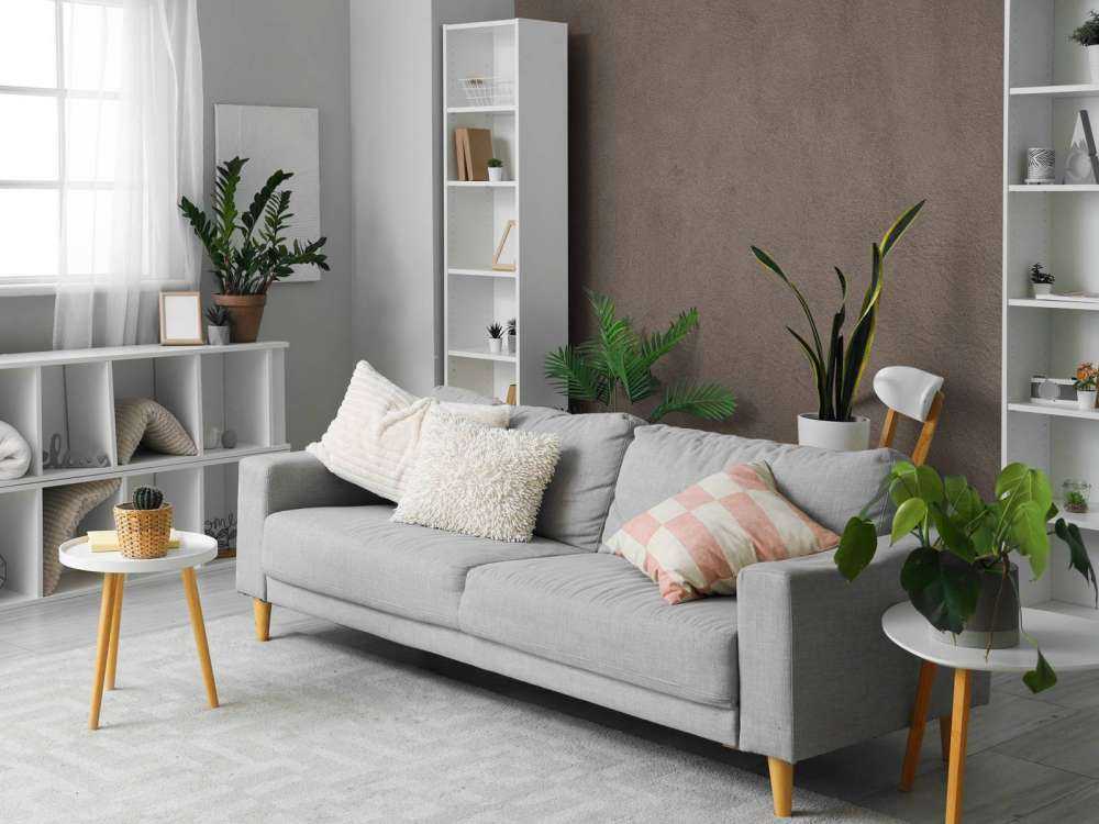 Taupe leder