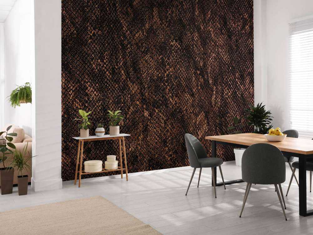 Slangenhuid met koper kleur