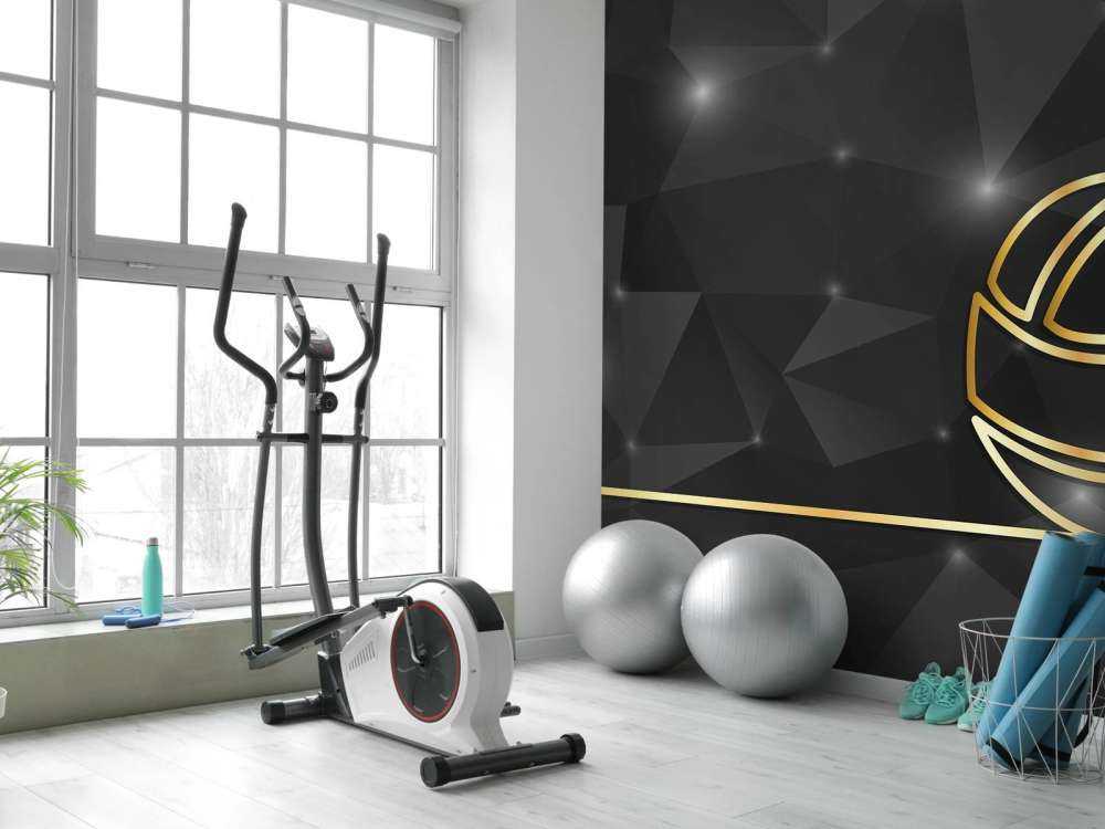 Volleybal design met een donkere achtergrond