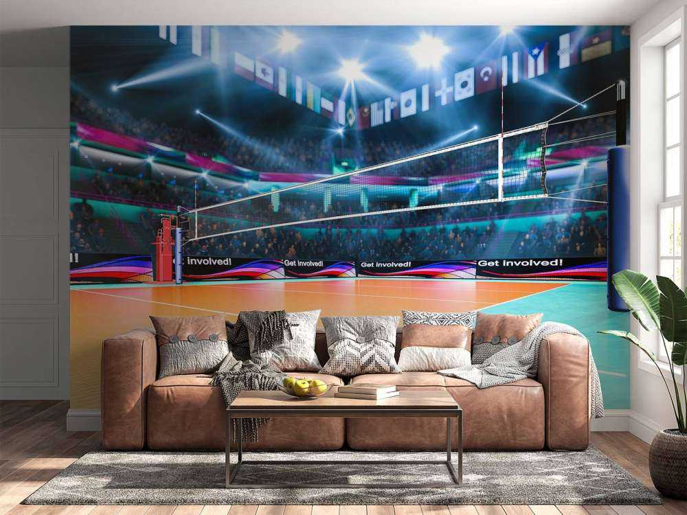 Modern volleybalveld