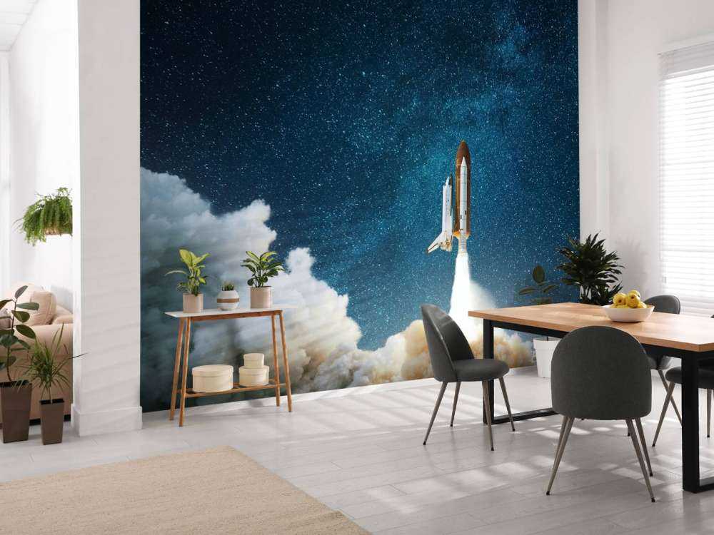 Space Shuttle lancering met sterren