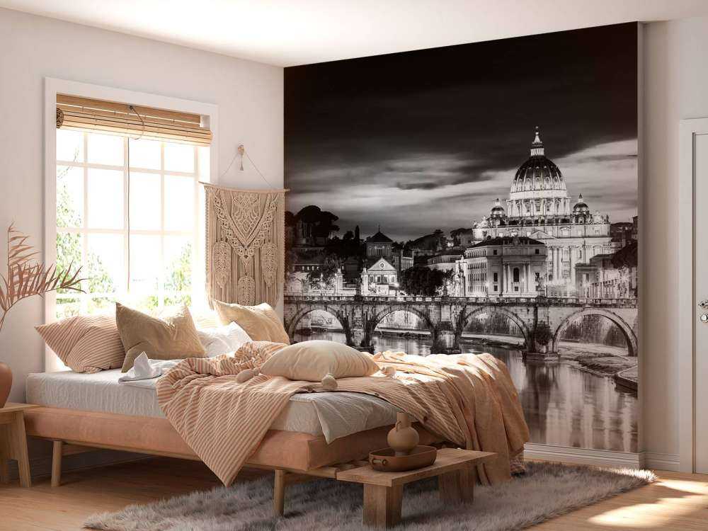 Vaticaanstad in zwart-wit