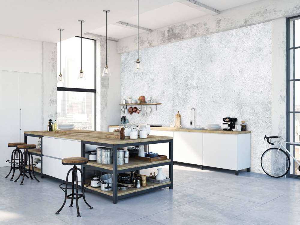 Lichtgrijs betonnen muur