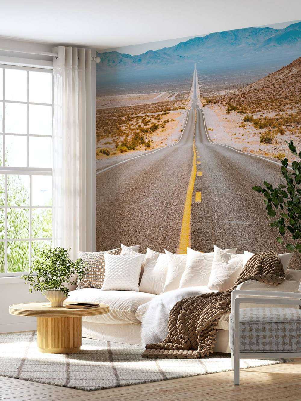 Snelweg door een woestijn