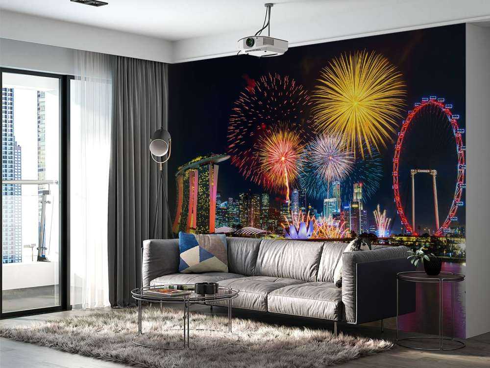 Vuurwerkshow in Singapore