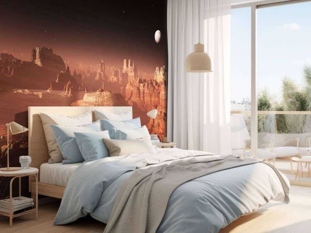 Zonsondergang op Mars