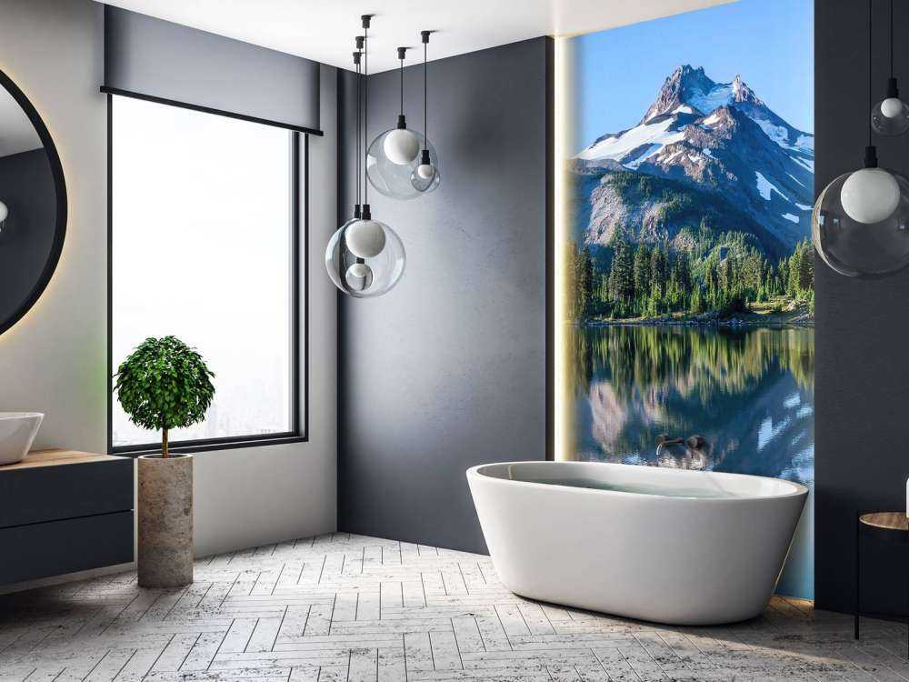 Fotobehang bergen sneeuw