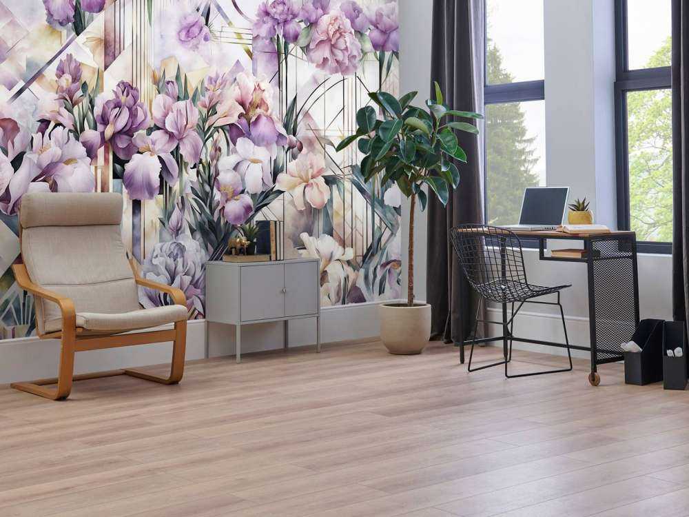 Huge Watercolor Irises Purple