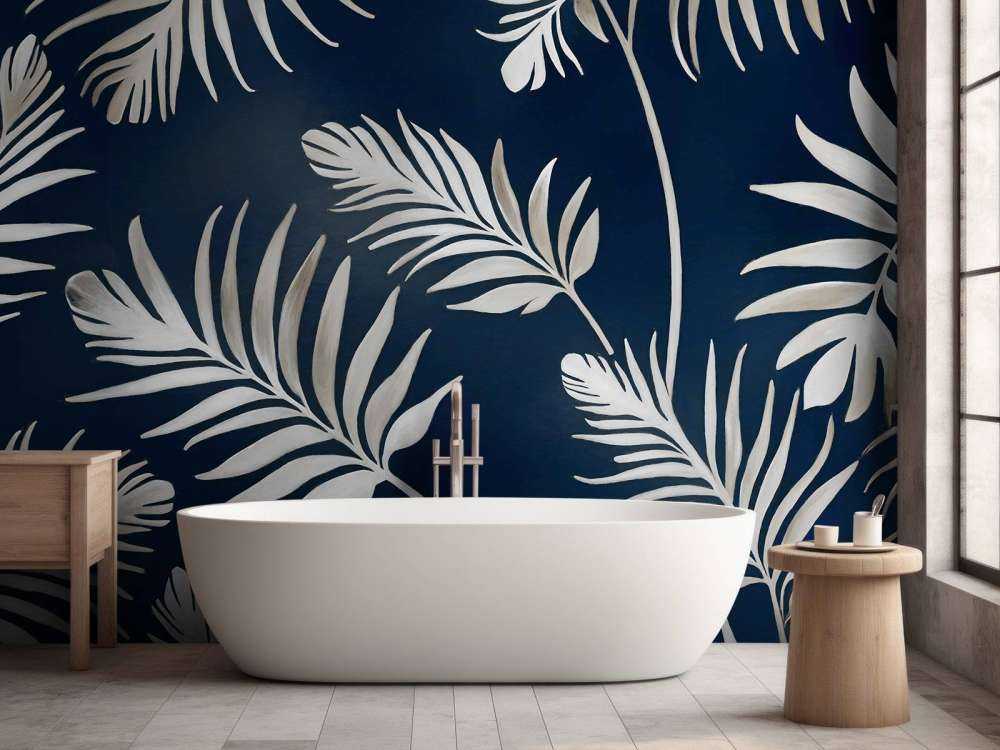 Golden leaves on dark Olive Green