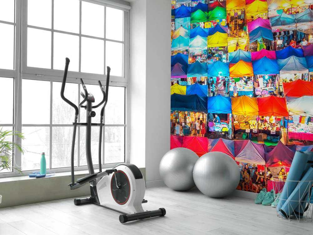 Kleurendakjes op de avondmarkt