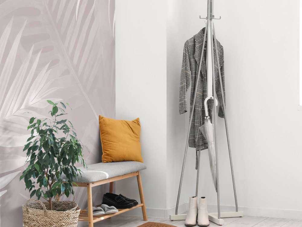 Foggy palm leaves Pink