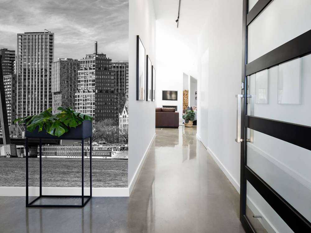 Zwart-Wit Skyline met Willemsbrug