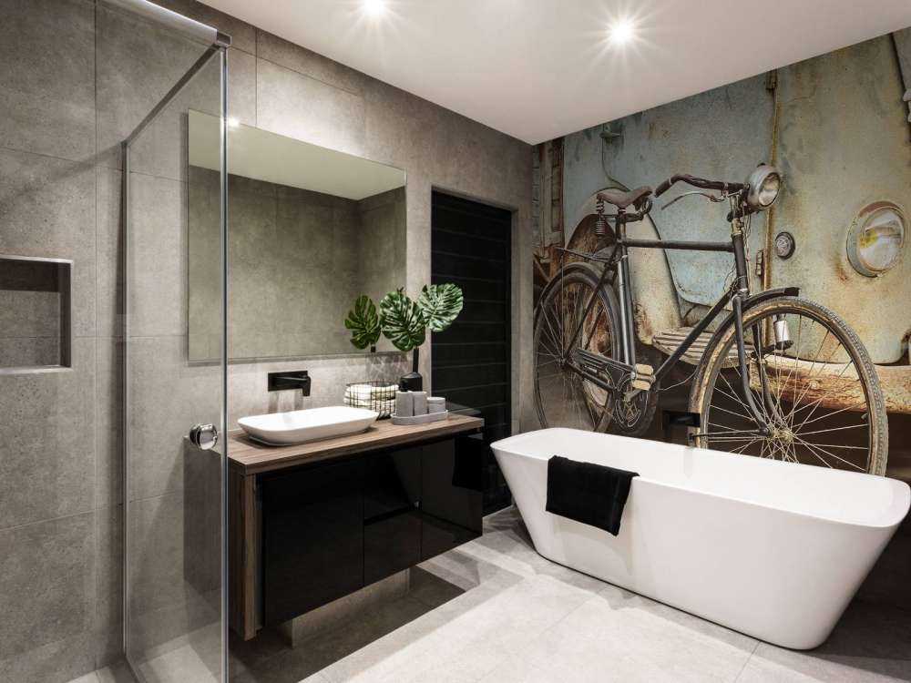 Retro oude fiets met vrachtwagen