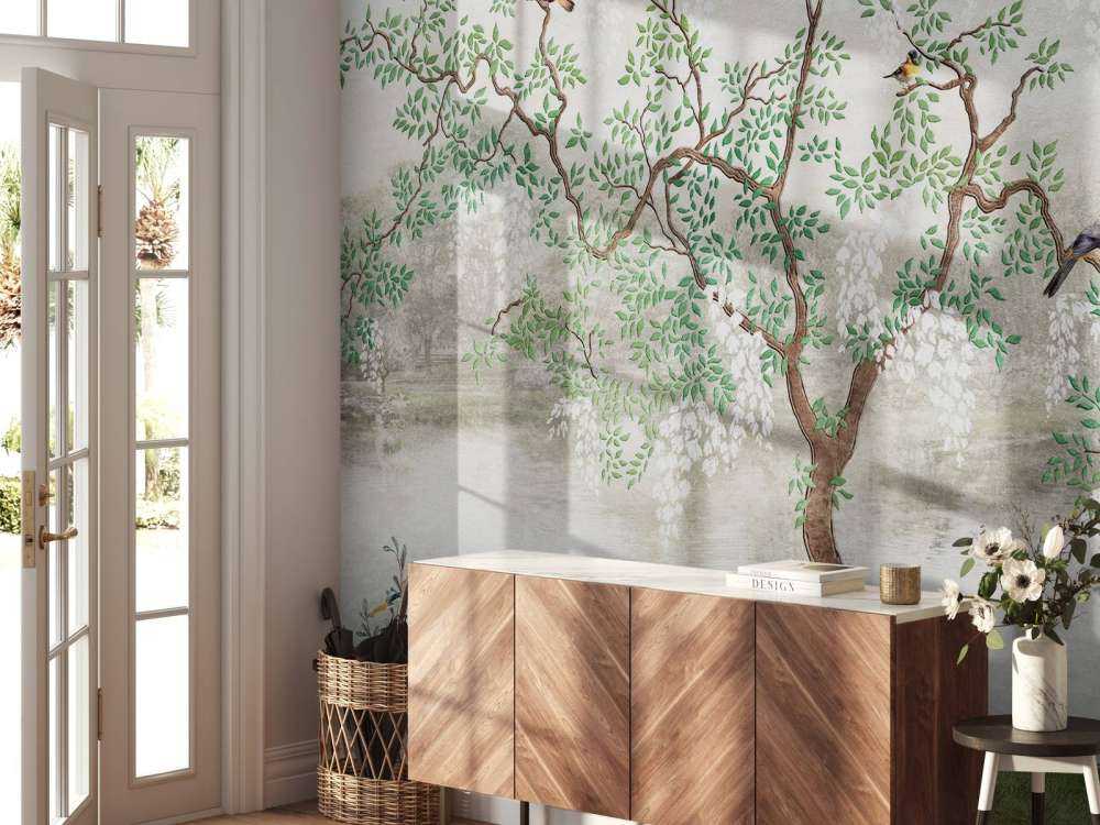 Vintage geschilderd landschap