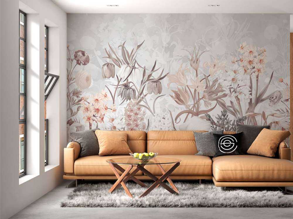 Spring Flowers - Ethereal Gray