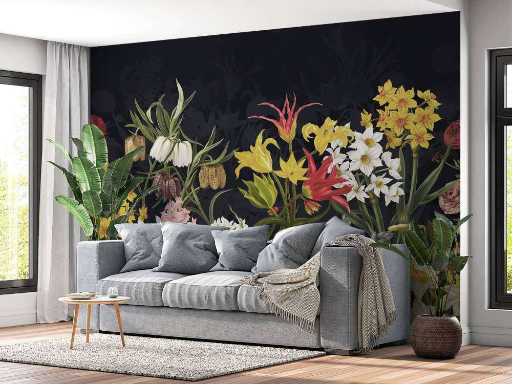 Spring Flowers - Silver Frost Gray