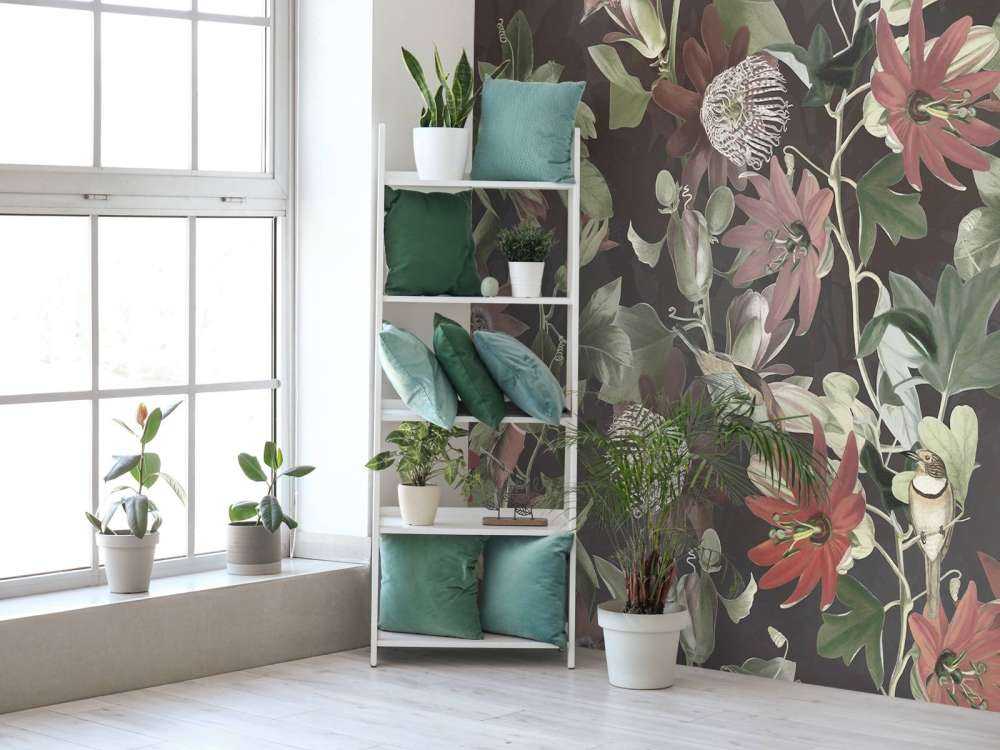 Seven Birds in Enchanted Foliage - Midnight Bloom