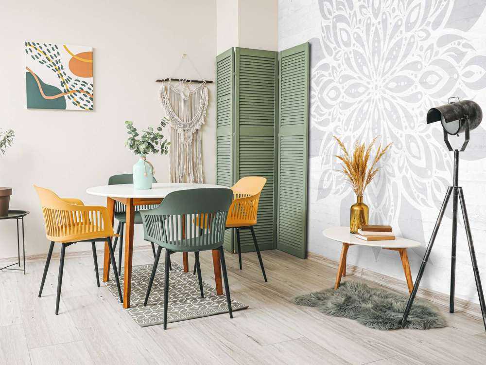 Zachtgrijze Mandala Bloem