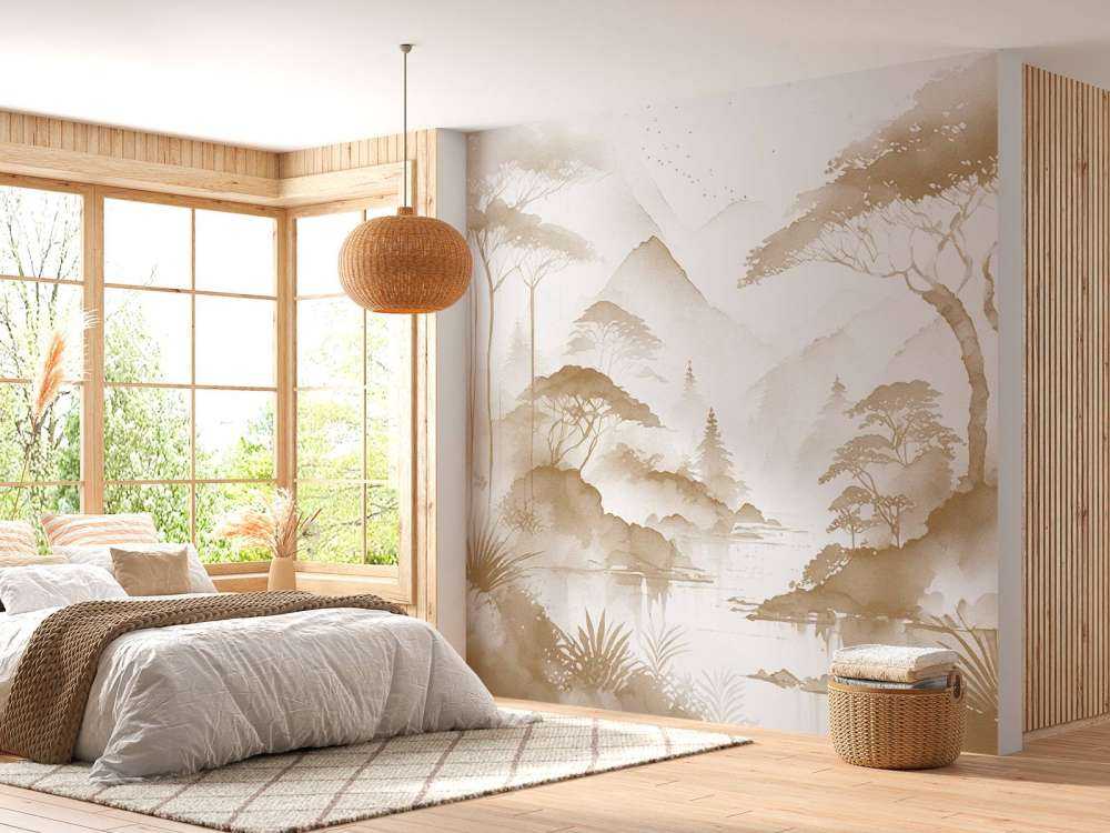 Bergmeer in Nevelige Inkt, taupe