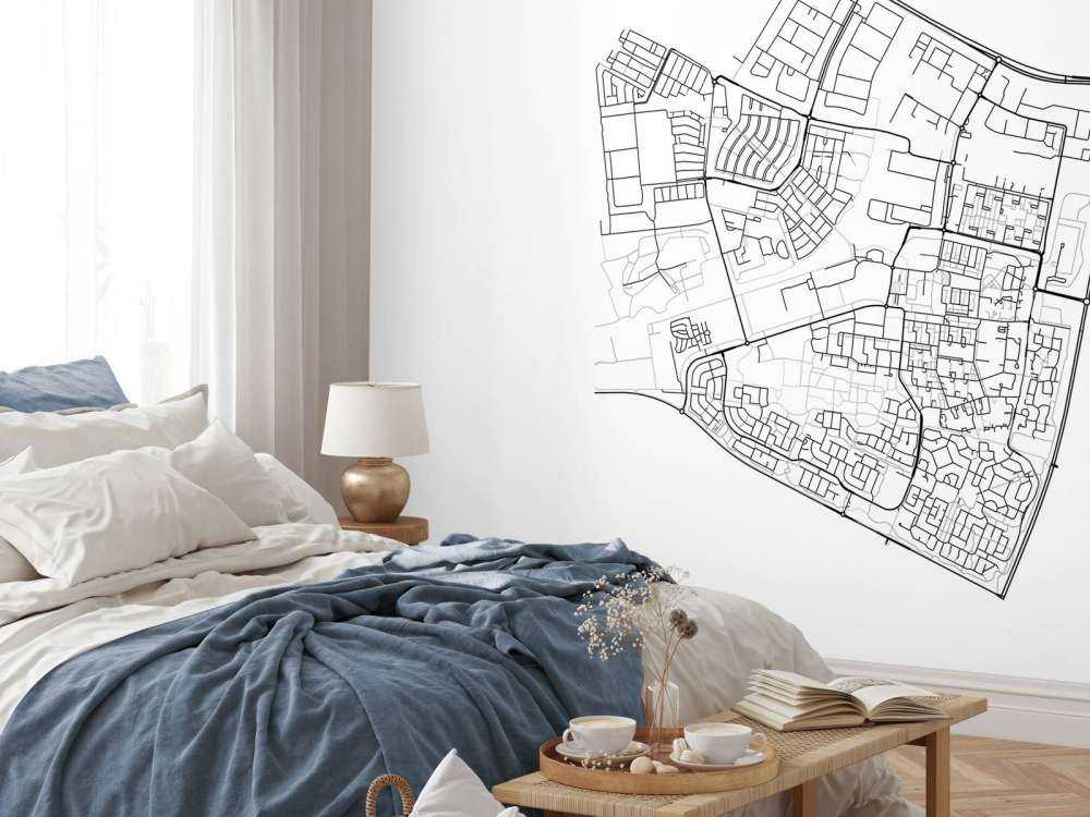 Plattegrond van Dronten, wit 