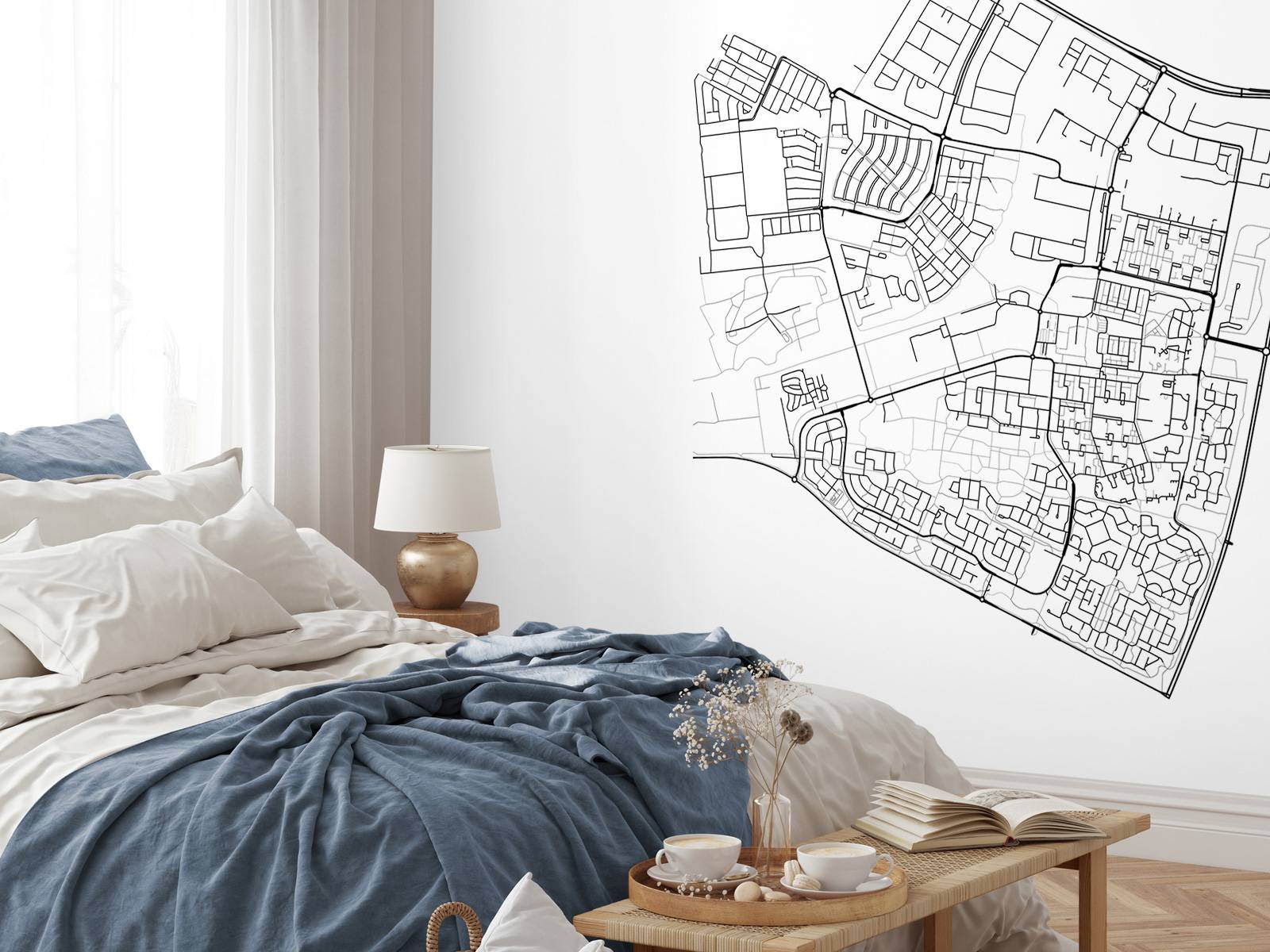 Plattegrond van Dronten, wit 