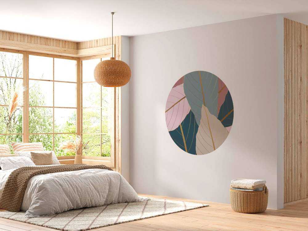 Tropische bladeren met goud