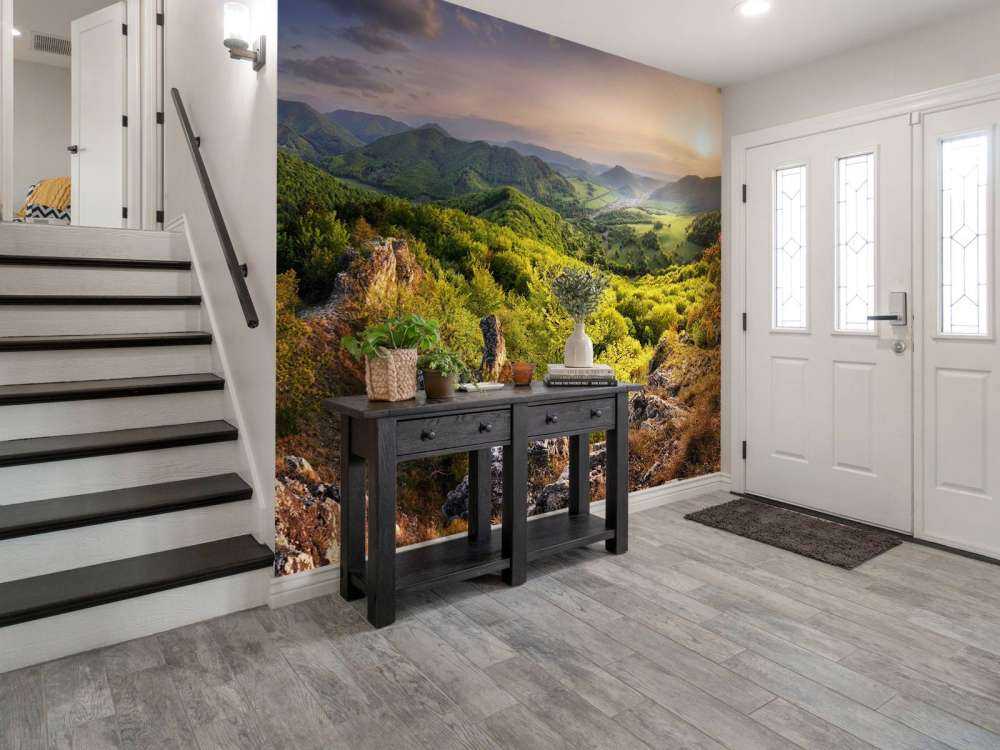 Berglandschap in de lente