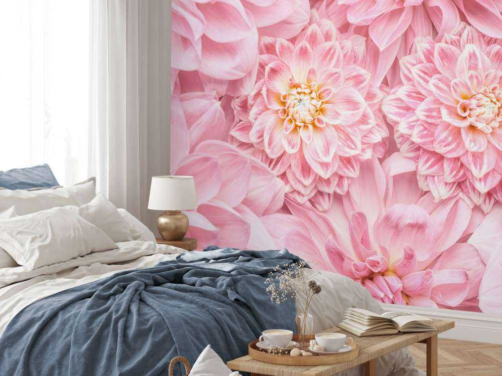 Roze bloemen met een gele kern